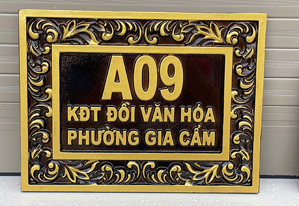 L&agrave;m biển số nh&agrave; theo y&ecirc;u cầu