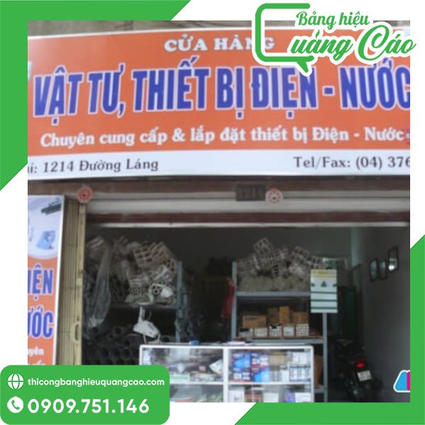 Bảng hiệu cửa hàng điện nước