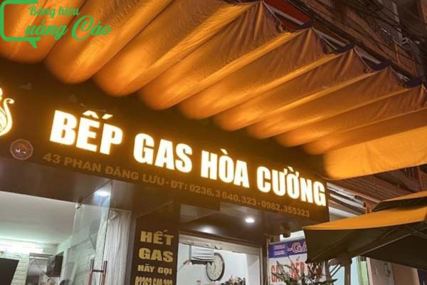 Bảng hiệu cửa hàng gas led Bếp Ga Hòa Cường