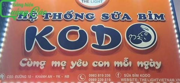 Bảng hiệu cửa hàng sữa Kodo