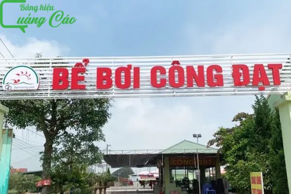 Bảng hiệu hồ bơi alu Công Đạt