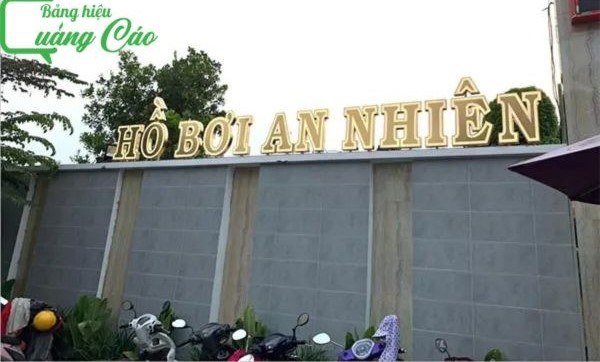 Bảng hiệu hồ bơi An Nhiên