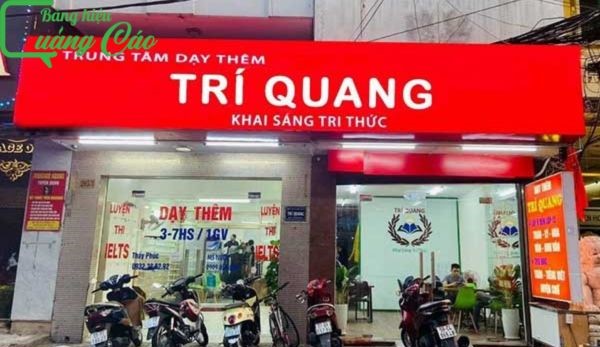 Bảng hiệu nhận dạy kèm đèn Led Trí Quang