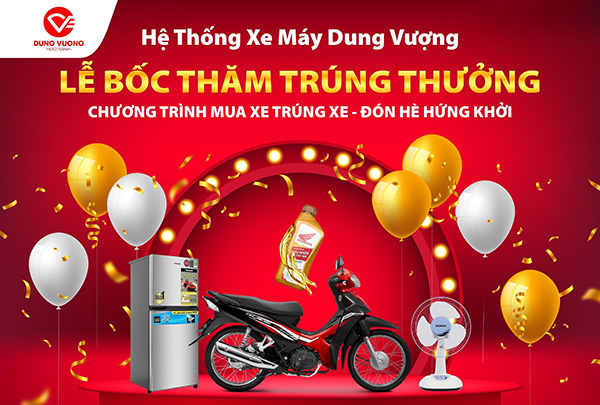 Thiết kế backdrop lễ bốc thăm tr&uacute;ng thưởng đẹp