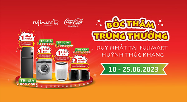 Mẫu backdrop bốc thăm tr&uacute;ng thưởng thu h&uacute;t, ấn tượng