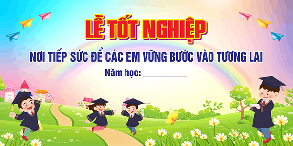 Mẫu background lễ tốt nghiệp mầm non đẹp