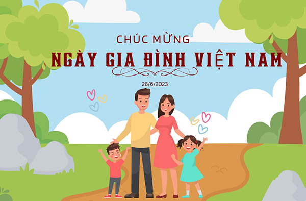Mẫu background ng&agrave;y hội gia đ&igrave;nh Việt Nam đẹp