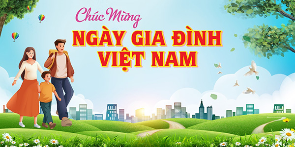 Mẫu backdrop ng&agrave;y gia đ&igrave;nh Việt Nam đẹp