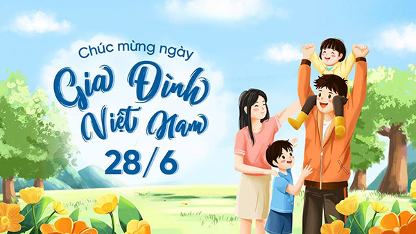 Thiết kế background ng&agrave;y hội gia đ&igrave;nh theo y&ecirc;u cầu