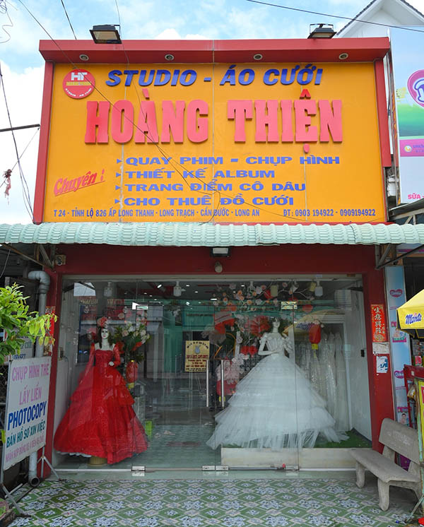 Mẫu bảng hiệu &aacute;o cưới chữ nổi Alu đẹp