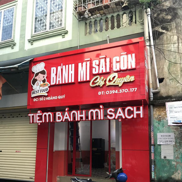 Mẫu bảng hiệu b&aacute;nh m&igrave; S&agrave;i G&ograve;n