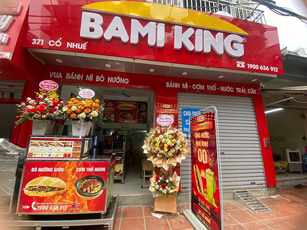 Mẫu biển quảng c&aacute;o b&aacute;nh m&igrave; Bami King