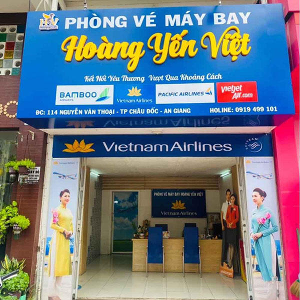 Thiết kế bảng hiệu đại l&yacute; b&aacute;n v&eacute; m&aacute;y bay chuy&ecirc;n nghiệp, chuẩn h&atilde;ng