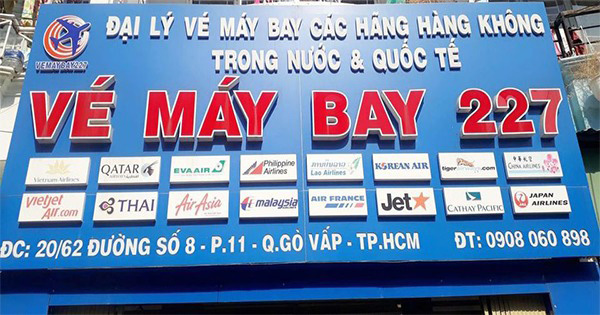 Mẫu bảng hiệu b&aacute;n v&eacute; m&aacute;y bay đẹp