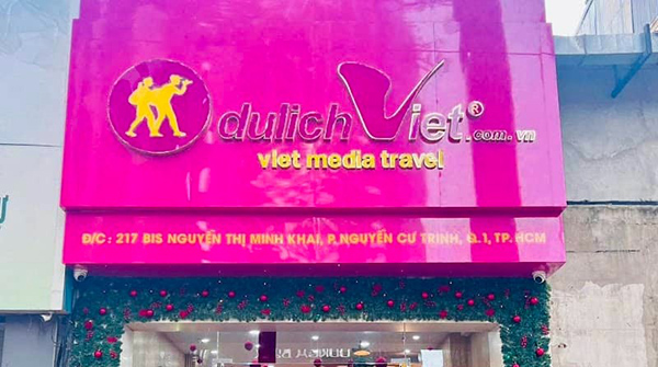 Mẫu bảng hiệu du lịch c&ocirc;ng ty DulichViet