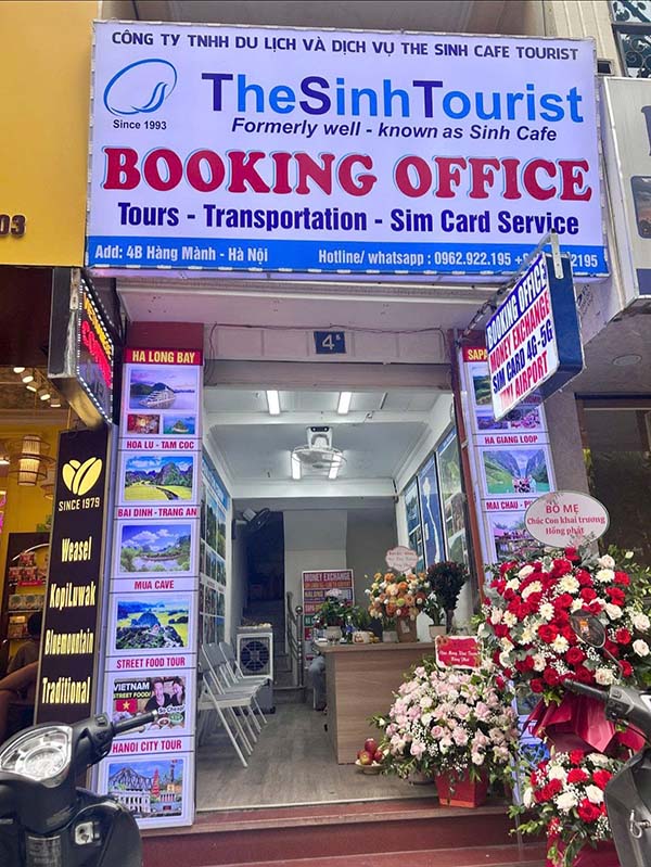 Mẫu bảng hiệu c&ocirc;ng ty du lịch TheSinh Tourist
