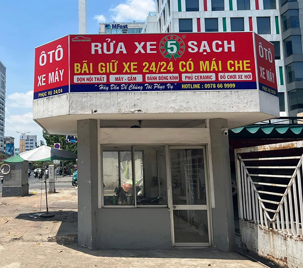 Mẫu bảng hiệu b&atilde;i giữ xe 24/24