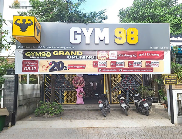 Mẫu bảng hiệu gym 98