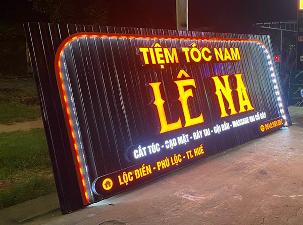 Thiết kế bảng hiệu t&ocirc;n song chuy&ecirc;n nghiệp, thu h&uacute;t