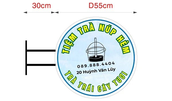 K&iacute;ch thước bảng hiệu treo tường chuẩn