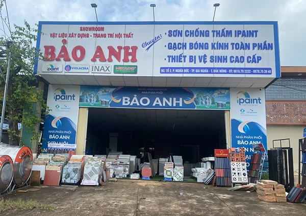 Mẫu bảng hiệu vật liệu x&acirc;y dựng bằng mặt dựng Alu