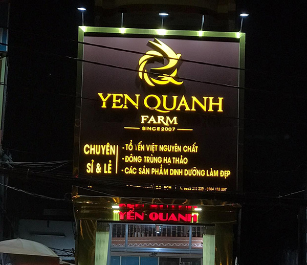 Mẫu biển quảng c&aacute;o cửa h&agrave;ng yến s&agrave;o đẹp