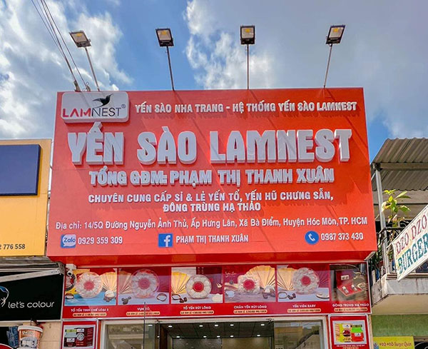 Mẫu bảng hiệu yến s&agrave;o LamNest