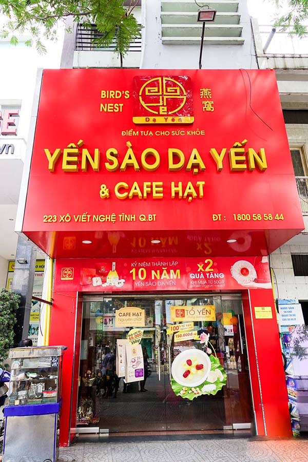 Thiết kế thi c&ocirc;ng bảng hiệu yến s&agrave;o chuy&ecirc;n nghiệp