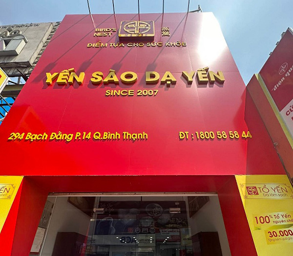 Mẫu bảng hiệu yến s&agrave;o Dạ Yến