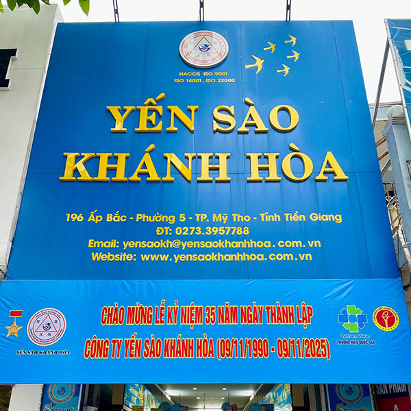 Mẫu biển quảng c&aacute;o yến s&agrave;o Kh&aacute;nh H&ograve;a