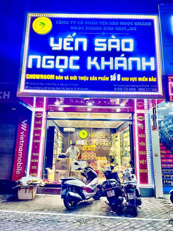 Mẫu bảng hiệu yến s&agrave;o đ&egrave;n LED nổi bật, thu h&uacute;t