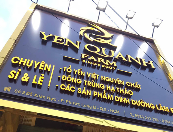 Mẫu bảng hiệu yến s&agrave;o Yến Oanh