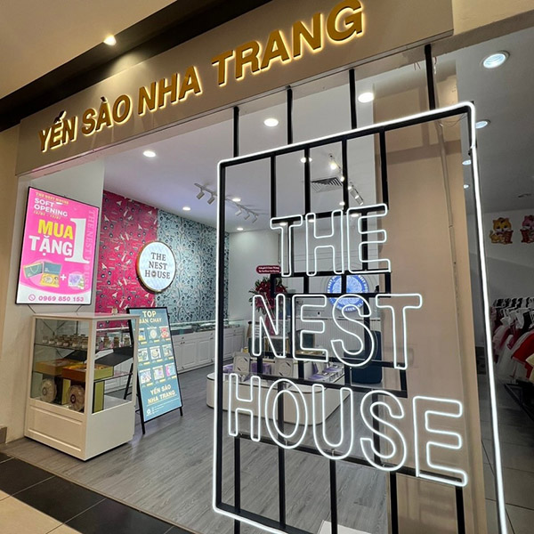 Mẫu bảng hiệu yến s&agrave;o The Nest House