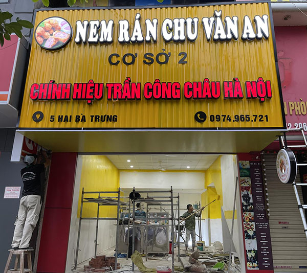 Thiết kế v&agrave; gia c&ocirc;ng trọn g&oacute;i bộ chữ nổi Mica gắn đ&egrave;n LED cho qu&aacute;n ăn