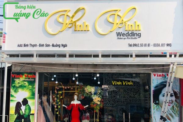 Bảng hiệu áo cưới Vinh Vinh