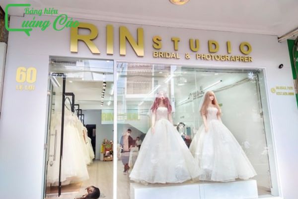 Bảng hiệu áo cưới Inox RIN