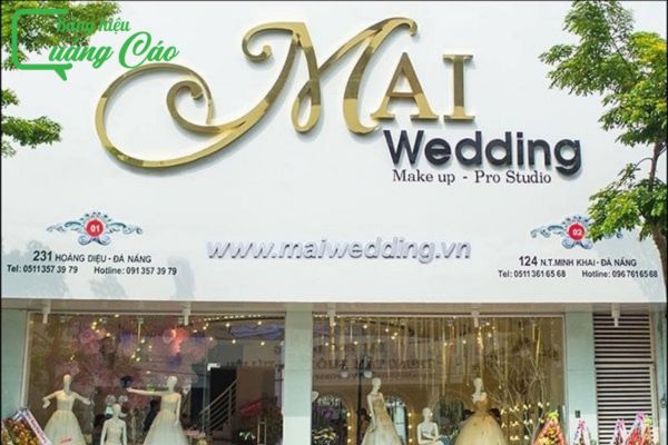 Bảng hiệu áo cưới MAI