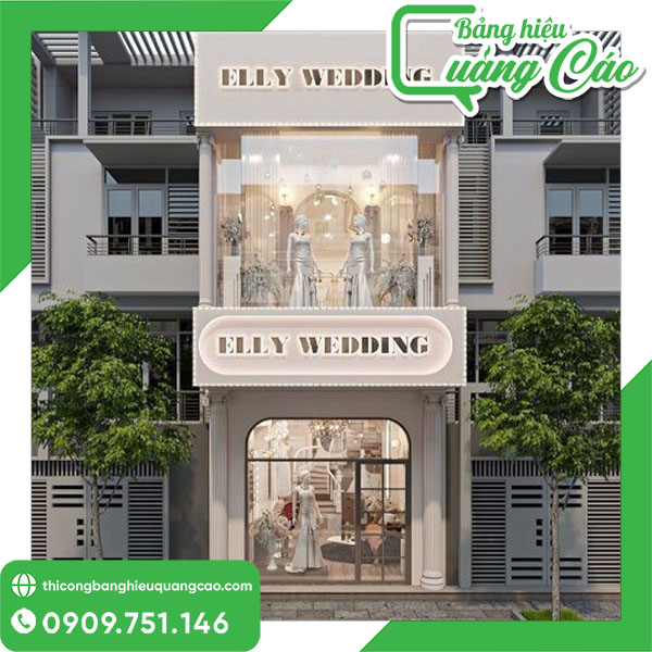 Bảng hiệu áo cưới Elly Wedding