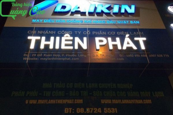 Bảng hiệu điện lạnh đèn Led Thiên Phát