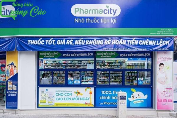 Bảng hiệu thuốc tây bạt Hiflex Pharmacity