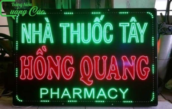 Bảng hiệu thuốc tây đèn Led Hồng Quang