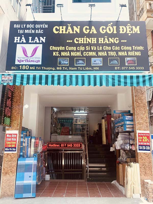 Mẫu biển quảng c&aacute;o chăn ga gối đệm H&agrave; Lan