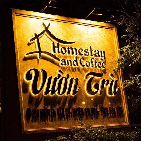 Mẫu bảng hiệu homestay chữ nổi Inox cắt CNC cao cấp