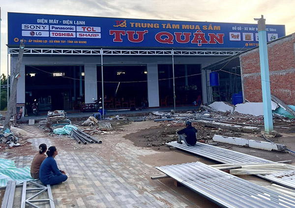 Mẫu bảng hiệu m&agrave;u xanh da trời