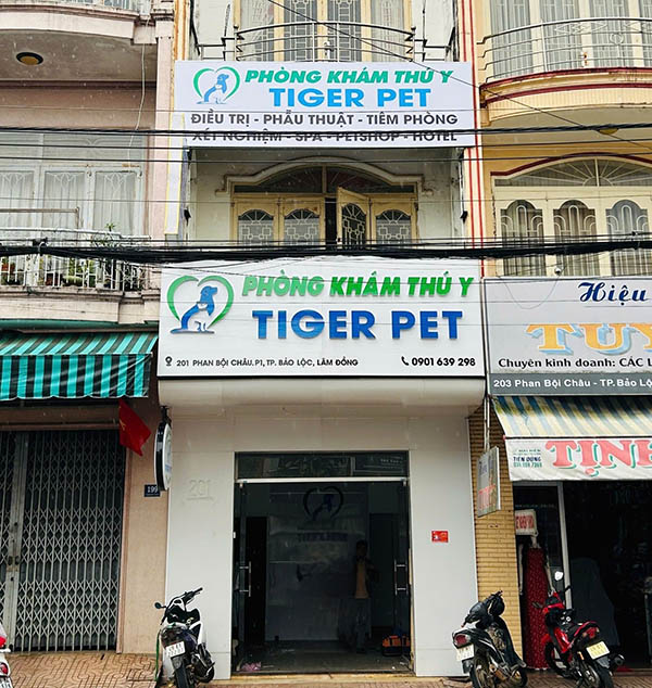 Thiết kế thi c&ocirc;ng bảng hiệu ph&ograve;ng kh&aacute;m th&uacute; y chuy&ecirc;n nghiệp