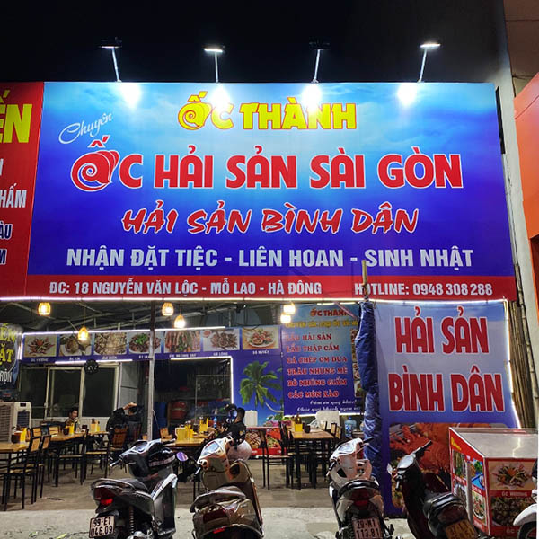 Mẫu bảng hiệu ốc S&agrave;i G&ograve;n
