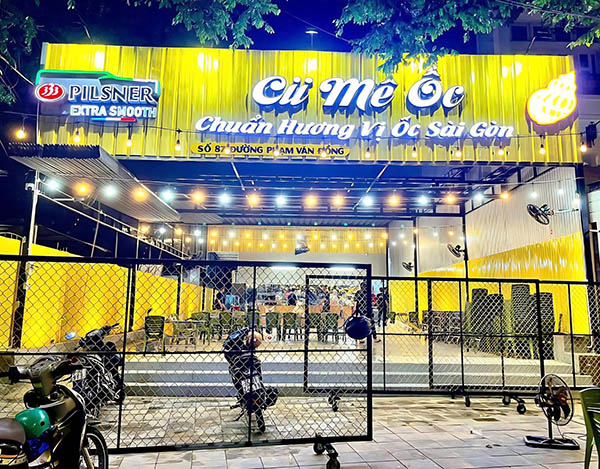 Thiết kế bảng hiệu qu&aacute;n ốc chuy&ecirc;n nghiệp