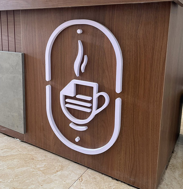 Fomex được ứng dụng l&agrave;m logo d&aacute;n tường