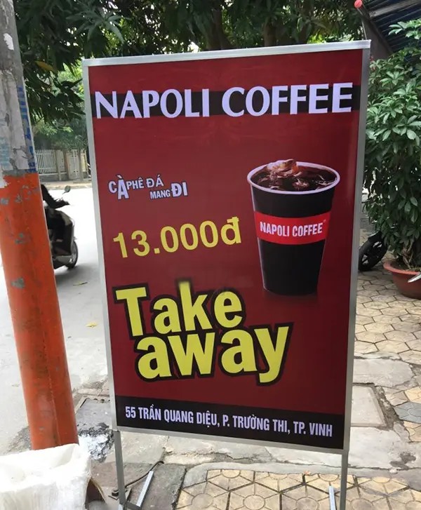 Mẫu biển vẫy c&agrave; ph&ecirc; đứng bằng bạt Hiflex gi&aacute; rẻ