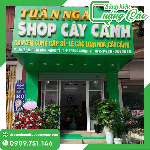 Bảng hiệu cây cảnh bền đẹp